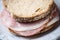 Rustic gourmet ham sandwiches