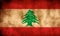 Rustic, Grunge Lebanon Flag