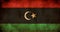 Rustic, Grunge Libya Flag