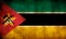 Rustic, Grunge Mozambique Flag