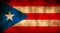 Rustic, Grunge Puerto Rico Flag