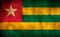 Rustic, Grunge Togo Flag