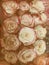 Rustic grungy antique photo of floral rose bouquet