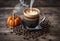 Rustic Halloween Coffee Charm in Illustration