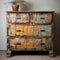 Rustic Hemp Chest Of Drawers With Vintage Charm