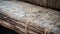 Rustic Hemp Futon: Close-up Of Vintage Charm And Natural Grain