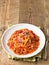 Rustic italian bucatini amatriciana