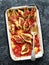 Rustic italian stuffed conchiglie pasta