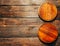 Rustic kitchen background wooden pizza plates