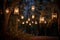 Rustic lanterns and festive cheer under the night sky