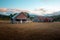 Rustic log huts in high country of NSW Australia