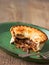 Rustic meat and mushroom pie