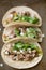 Rustic mexican american pork carnitas taco