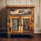 Rustic Nightstand With Driftwood Trim - Vintage Charm And Pop Culture Infusion