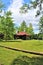 Rustic old log cabin located in Childwold, New York, United States