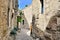 Rustic old street in Les Baux de Provence, France