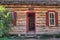 Rustic Old Time Log Cabin Front Door and Windows