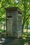 Rustic outhouse in the rural countryside