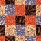 Rustic patchwork with chintz and paisley patterns,