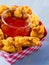 Rustic popcorn fried chicken nugget