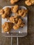 Rustic popcorn fried chicken nugget