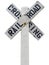 Rustic Railroad Crossing Sign