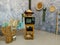 Rustic Rattan Reverie: Vintage TV Amid Woven Treasures