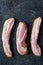 Rustic raw uncooked italian bacon pancetta bring home the bacon concept