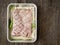 Rustic raw uncooked seasoned pork belly