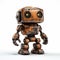 Rustic Realism: Orange Robot With Weathered Materials