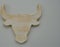 Rustic recycled white washed wood ox head