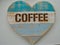 Rustic recycled wood coffee heart