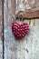 Rustic Red Berry Heart Hanging