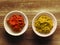 Rustic red and yellow indian curry paste