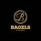 Rustic Retro Vintage Letter B for Bagels Logo Design Vector