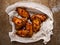 Rustic roasted buffalo chicken wing