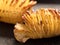 Rustic roasted hasselback potato gratin