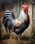 Rustic Rooster: A Stunning Illustration of Bolivian Beauty on a