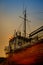 Rustic Ship Awaiting Repair in Drydock - Astorial, OR