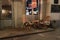 Rustic Sidewalk Cafe with Wooden Tables