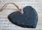 Rustic slate heart on twine