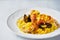 Rustic spanish seafood paella
