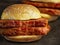Rustic spiced ham luncheon meat sandwich