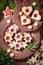 Rustic stained glass cookies for Christmas eve snack