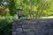 Rustic Stone Wall With Lantern