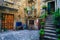 Rustic street view with stone houses in Trogir, Dalmatia, Croatia