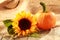Rustic Thanksgiving background with copyspace