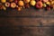 Rustic Thanksgiving background wooden background with copy space Generative Ai