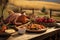 Rustic Thanksgiving outdoor picnic with a