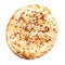 Rustic Thin Crust Pizza on White Background